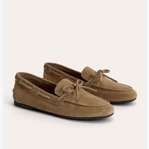 Everlane Womens Suede Driving Loafer Saddle Brown Leather Slip On Shoes Size 10M